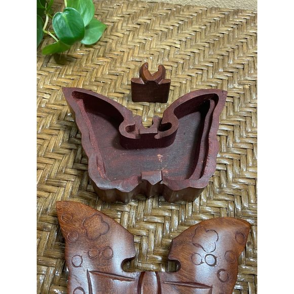 Butterfly Puzzle Box A Unique Twist To A Puzzle This 4 Piece - Picture 7 of 13